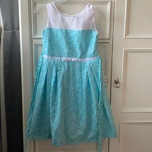 a blue midi dress for children